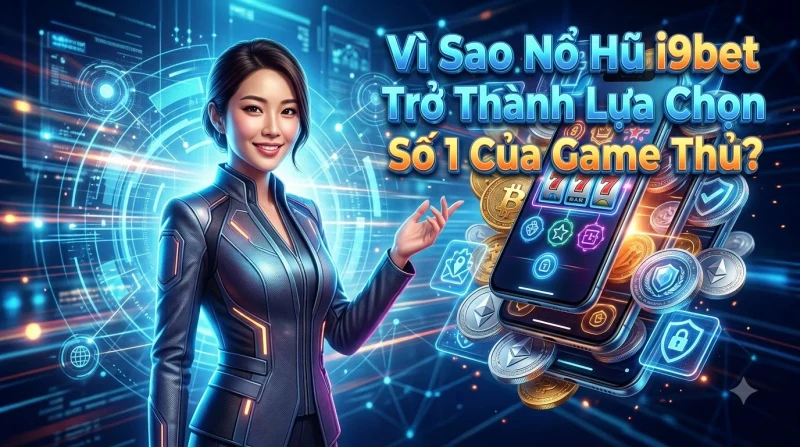 Người chơi sử dụng điện thoại để chơi nổ hũ i9bet trong sòng bạc sang trọng